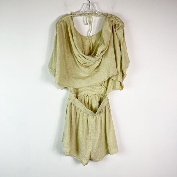 Free People NWT Yellow Pietro Tie Back Romper Size S - Picture 3 of 6